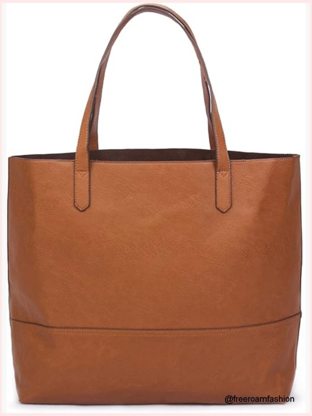 Large Vegan Leather Tote Bag Slouchy Shoulder Purse Xl Carryall